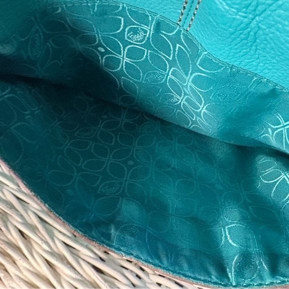 Fossil Teal Leather Crossbody Bag - Picture 9 of 12